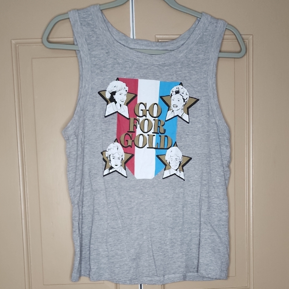 Golden Girls Gray Sleeveless Top - Go For Gold